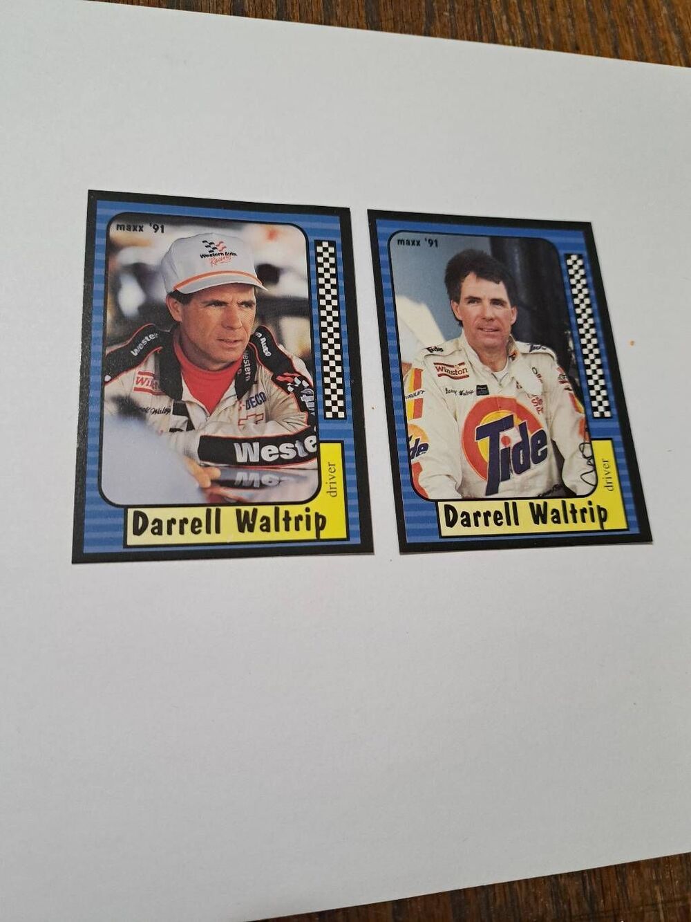 Vintage 1991 Maxx Darrell Waltrip Tide Nascar Trading Cards Lot of 2